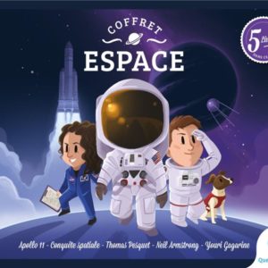 COFFRET ESPACE - APOLLO 11 - CONQUETE SPATIALE - THOMAS PESQUET - NEIL ARMSTRONG - YOURI GAGARINE