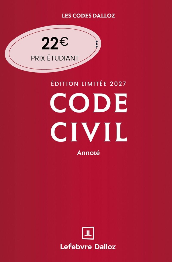 CODE CIVIL 2027 ANNOTE. EDITION LIMITEE. 126E ED.