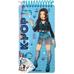 CARNET CREATIF MODE ACADEMY K-POP (AVEC UN BRACELET) - AVEC 200 STICKERS