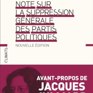 NOTE SUR LA SUPPRESSION GENERALE DES PARTIS POLITIQUES