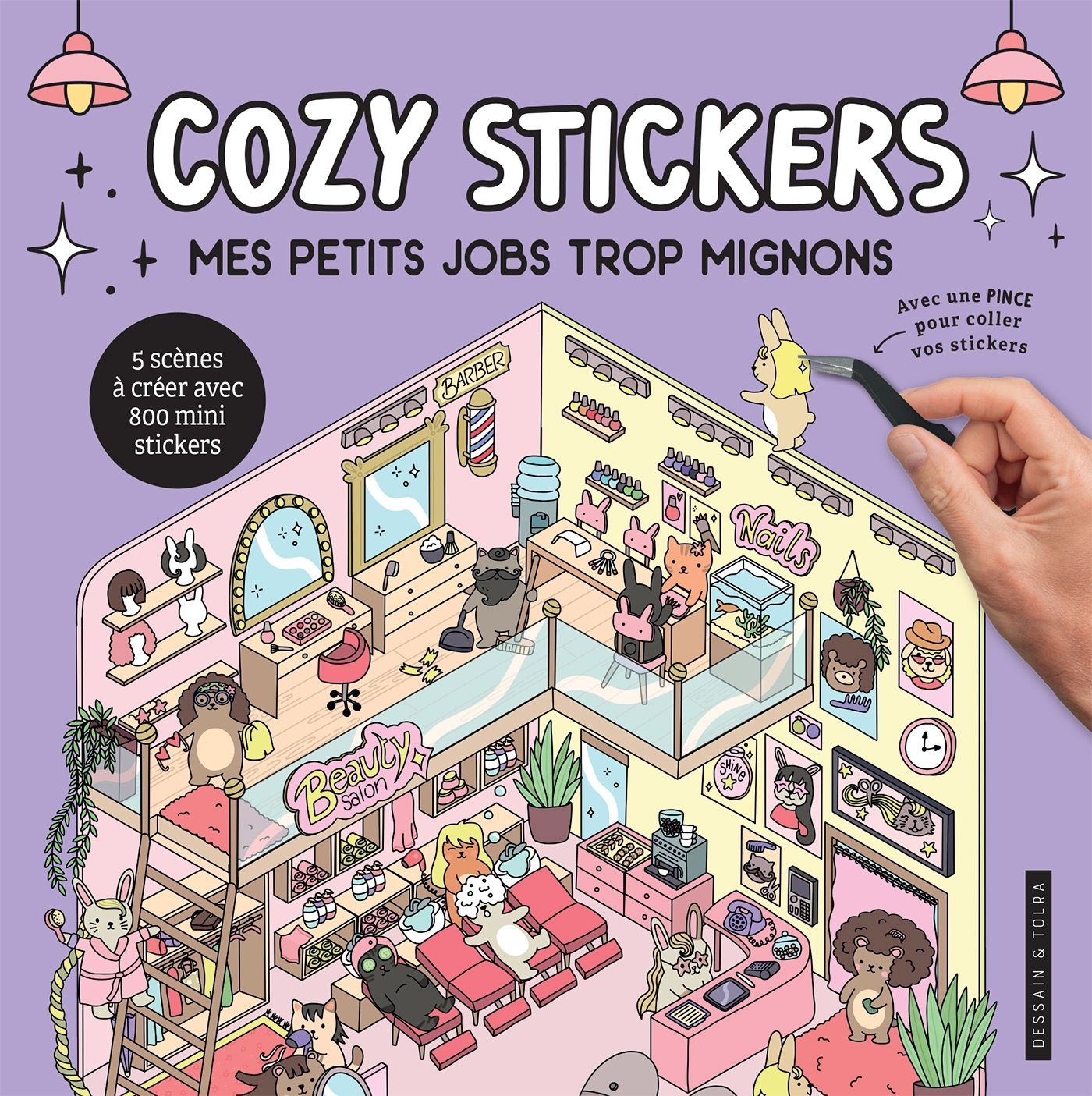 COZY STICKERS - MES PETITS JOBS TROP MIGNONS - 5 SCENES A CREER AVEC 800 MINI STICKERS