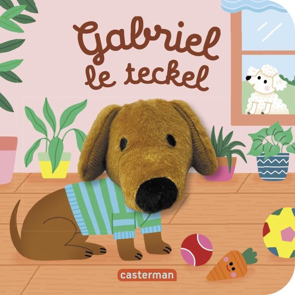 LES BEBETES - GABRIEL LE TECKEL - LIVRE MARIONNETTE POUR BEBE - DES 3 MOIS