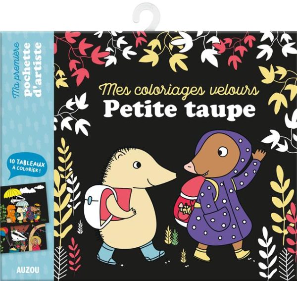 MA POCHETTE D'ARTISTE - MES COLORIAGES VELOURS PETIT TAUPE