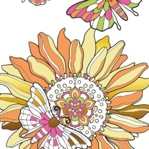 FLEURS ET PAPILLONS - 50 MARQUE-PAGES A COLORIER