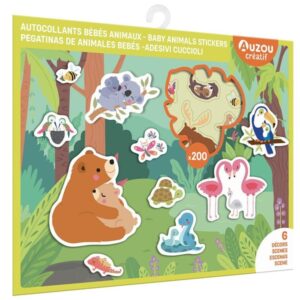 AUTOCOLLANTS BEBES ANIMAUX