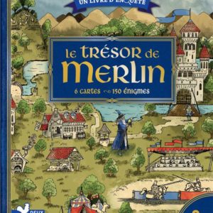 LE TRESOR DE MERLIN - LIVRE AVEC  CARTES ET LOUPE