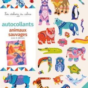 AUTOCOLLANTS ANIMAUX SAUVAGES - AVEC 6 DECORS