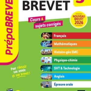 PREPABREVET - TOUT LE NOUVEAU BREVET 2026 - 3E (TOUTES LES MATIERES) - TOUT-EN-UN POUR REUSSIR SA 3E